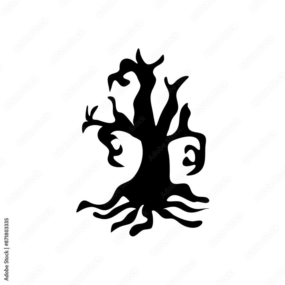 Fototapeta premium Halloween tree silhouette