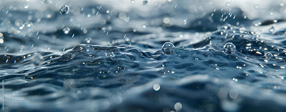 Water with bubbles on a Solid background- Ai Generated Water with bubbles on a Solid background- Ai Generated