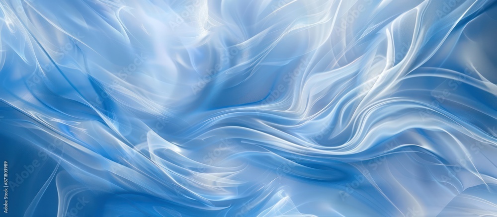 Fototapeta premium Light blue abstract soft waves.