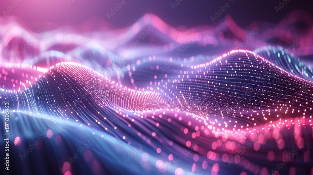 Abstract Waves with Pink and Purple Lights Abstract Waves with Pink and Purple Lights