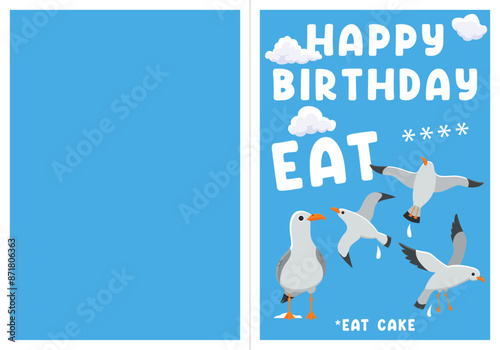 EAT CAKE BIRTHDAY CARD
