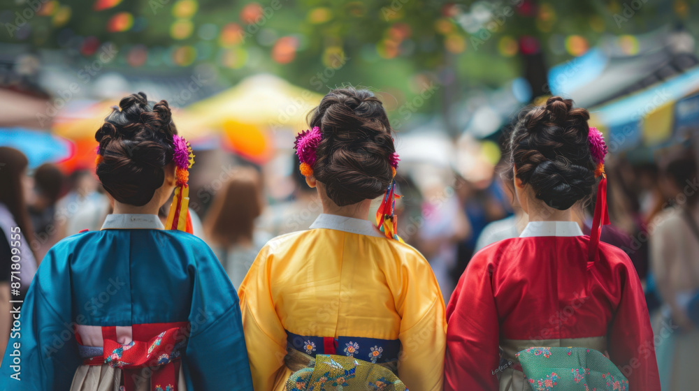 Traditional Korean dance performance at a cultural festival