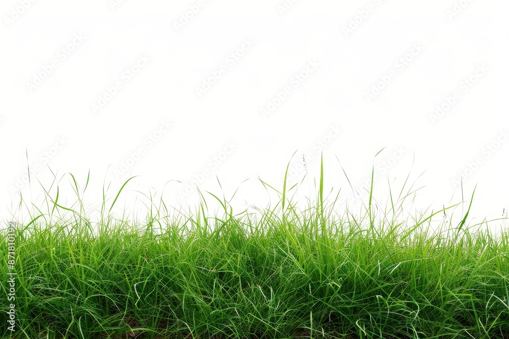 idyllic natural setting with fresh green grass against a pristine white backdrop idyllic natural setting with fresh green grass against a pristine white backdrop