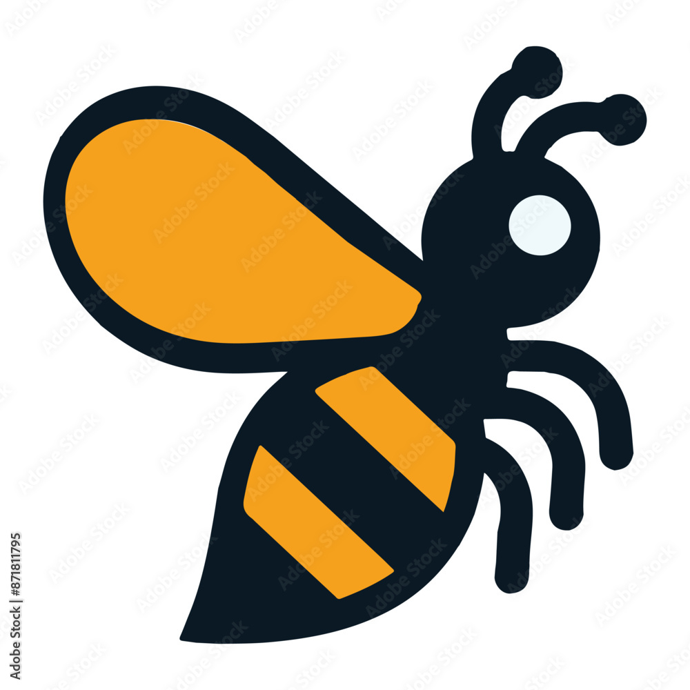 Cute Bee Silhouette Vector Illustration Design Cute Bee Silhouette Vector Illustration Design