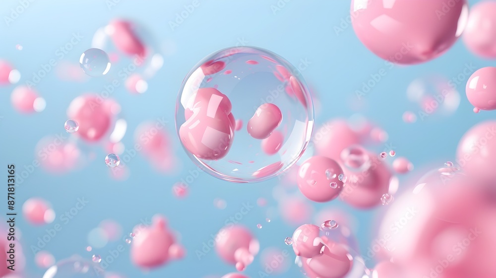Retro Pixelated Floating Bubbles with Transparent Layers in Abstract Digital Artwork Retro Pixelated Floating Bubbles with Transparent Layers in Abstract Digital Artwork