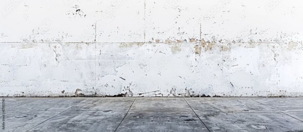 Obraz premium Textured white wall with space for copy image.