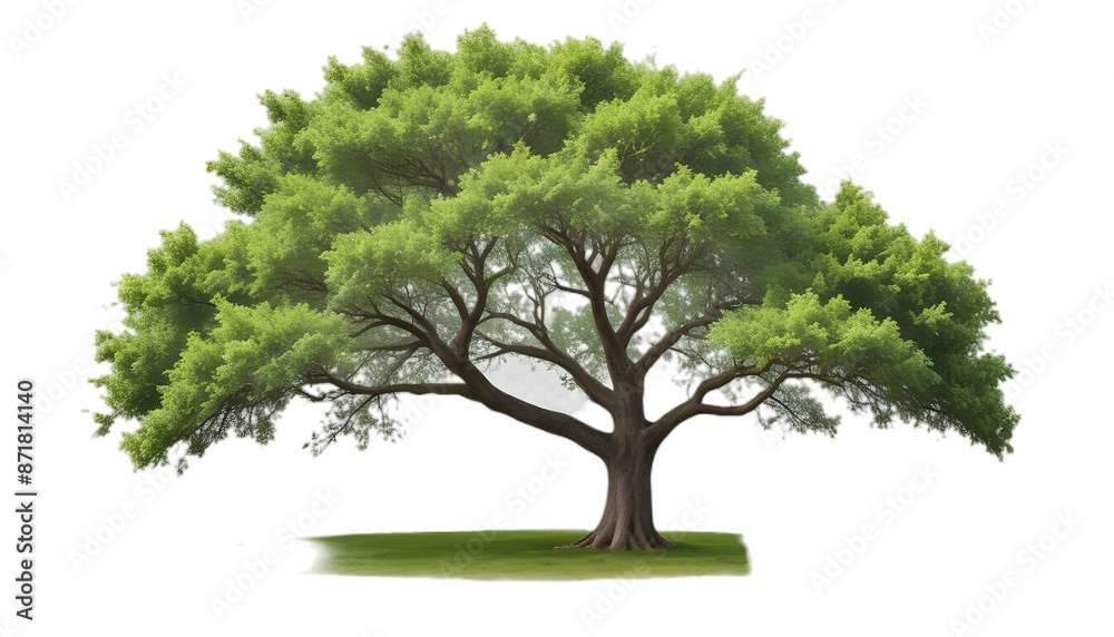 Fototapeta premium Lush green tree cut out 