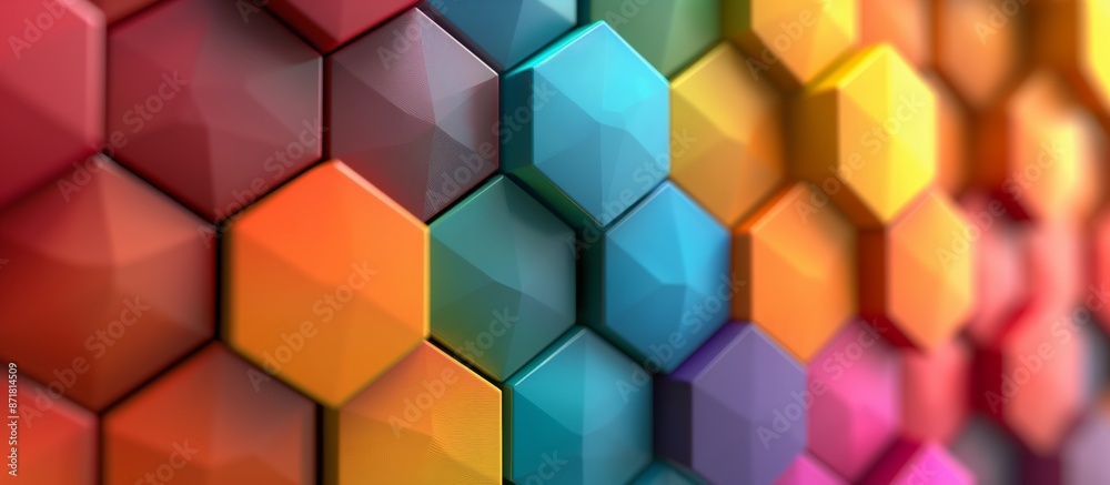 Hexagonal shape abstract colorful background Hexagonal shape abstract colorful background