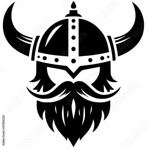 Silhouette of viking head symbol