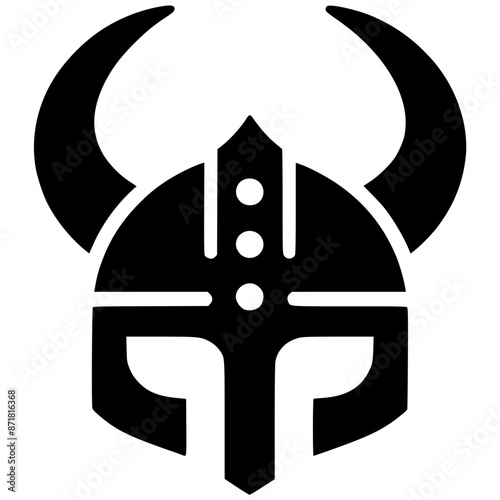 Viking helmet logo silhouette