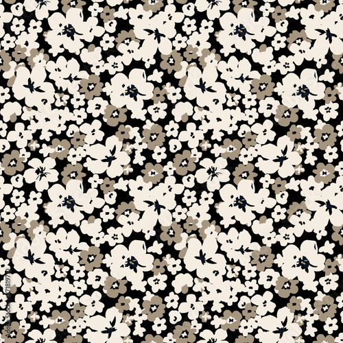 Seamless floral design. Backdrop flowers pattern.