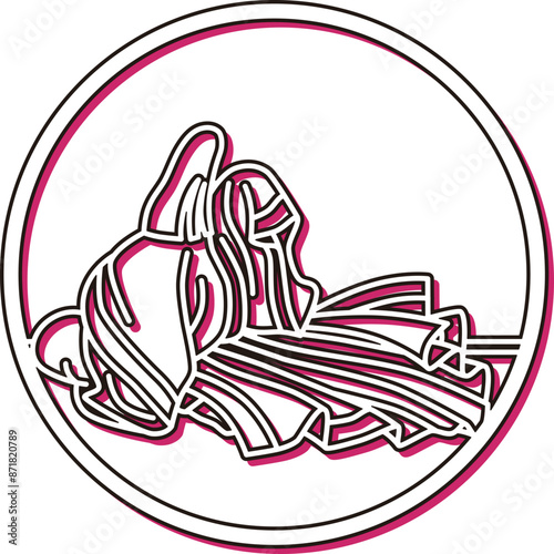 カラーシャドウ円形シンプル百人一首　周防内侍