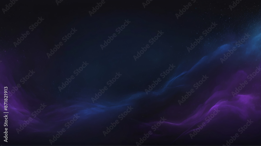 Dark blue purple glowing grainy gradient background black noise texture ...