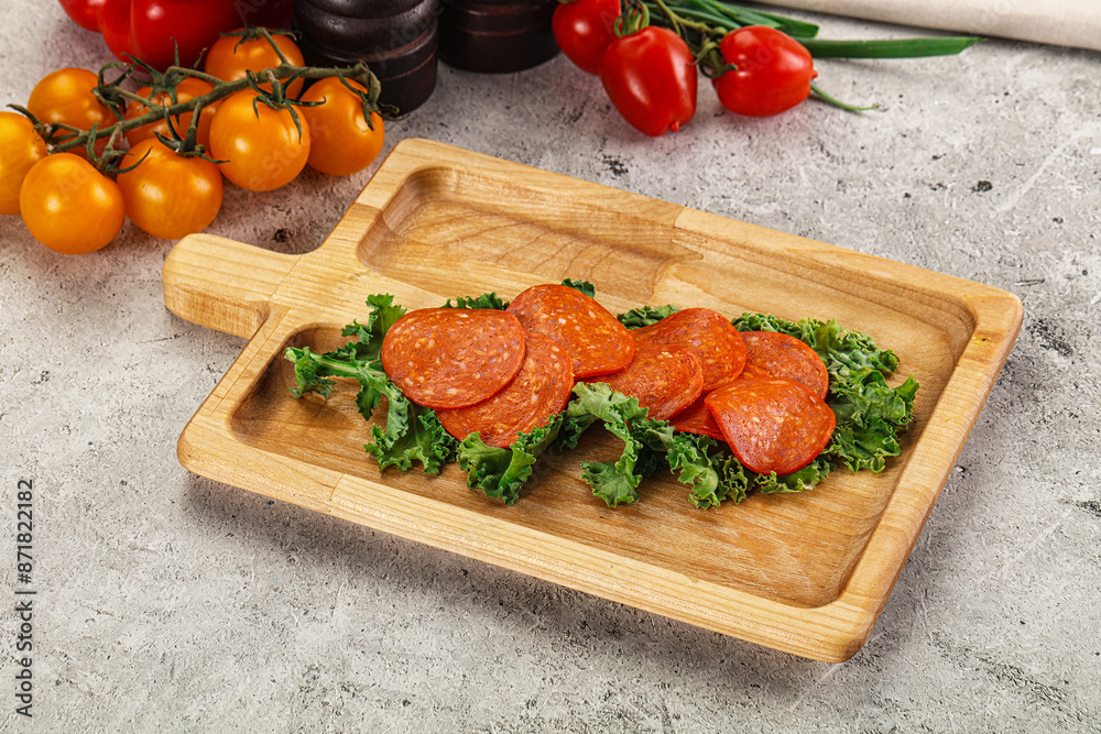 Spanish salami cured chorizo sausage Spanish salami cured chorizo sausage