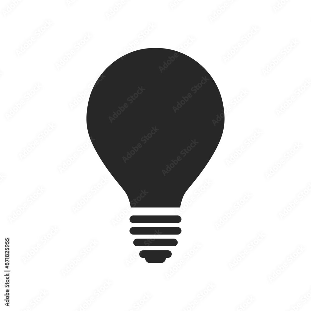 Black lamp icon. Light bulb icon vector. idea symbol. Black lamp icon. Light bulb icon vector. idea symbol.