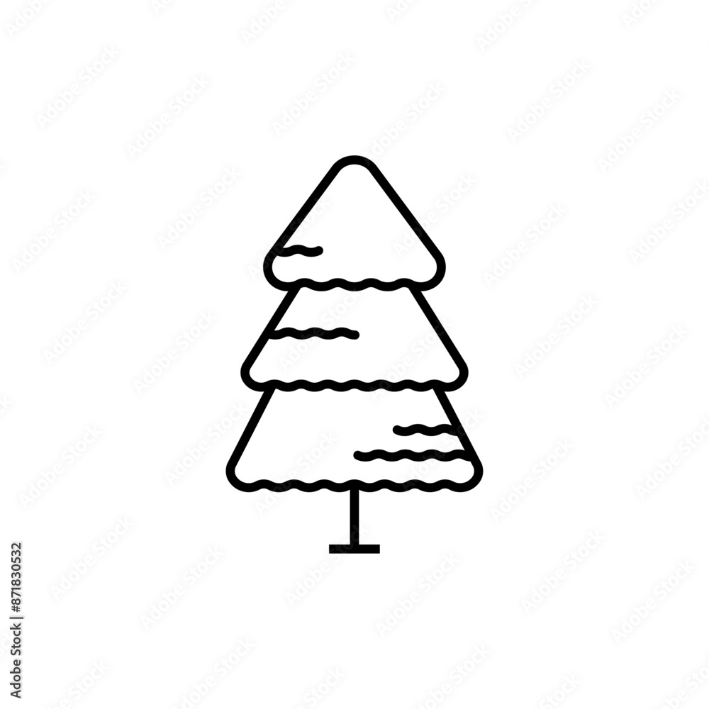 Simple Tree linear icon vector. Forest tree illustration. Christmas tree symbols. Simple Tree linear icon vector. Forest tree illustration. Christmas tree symbols.