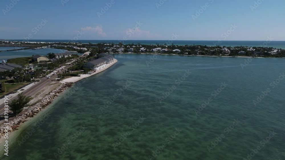 Boca Grande, barrier island in sunny Florida with crystal clear turquoise waters serves as a travel destination for beach lovers Boca Grande, barrier island in sunny Florida with crystal clear turquoise waters serves as a travel destination for beach lovers