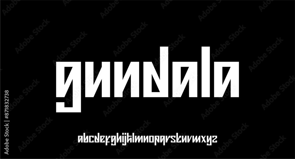 Obraz premium MODERN FUTURISTIC TECHNOLOGY SCI FI FONT TYPE TYPEFACE