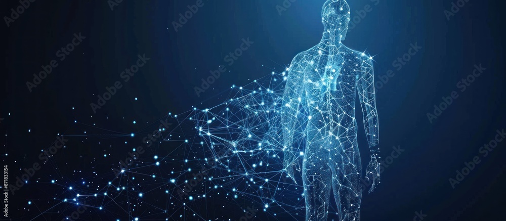 Abstract Human Form Constructed from Light and Lines Abstract Human Form Constructed from Light and Lines