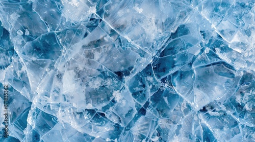 Wallpaper Mural Ice texture cracks surface, abstract winter background Torontodigital.ca