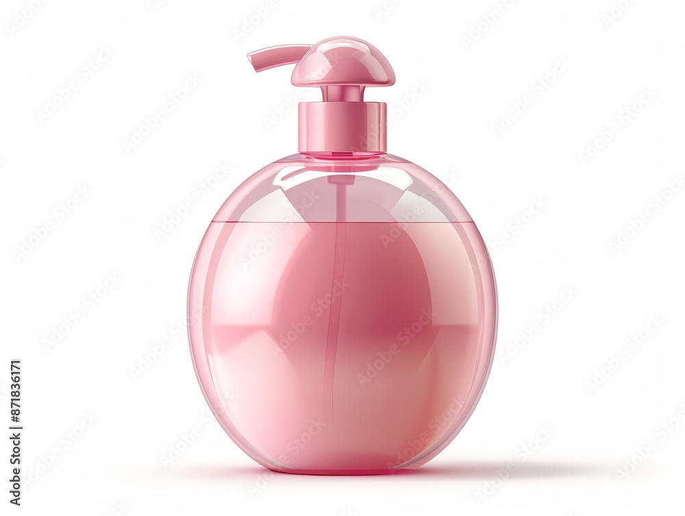 Pink plastic soap dispenser with a pump, ideal for bathroom use. Sleek and modern design suitable for liquid soap or lotion storage. Pink plastic soap dispenser with a pump, ideal for bathroom use. Sleek and modern design suitable for liquid soap or lotion storage.
