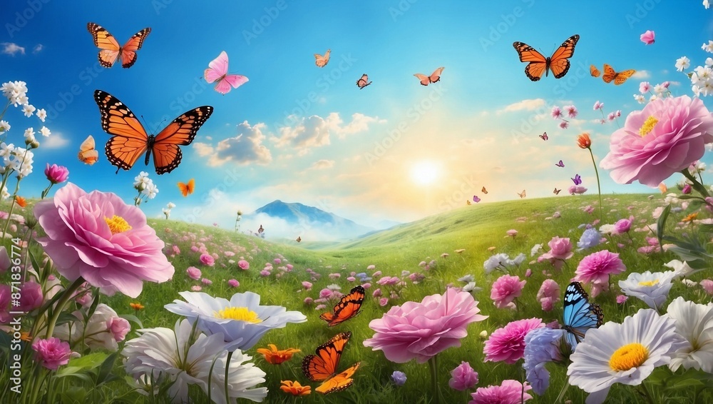 butterfly on a meadow butterfly on a meadow