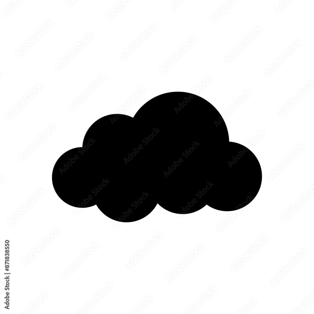 Cloud icon on white background. Cloud icon on white background.