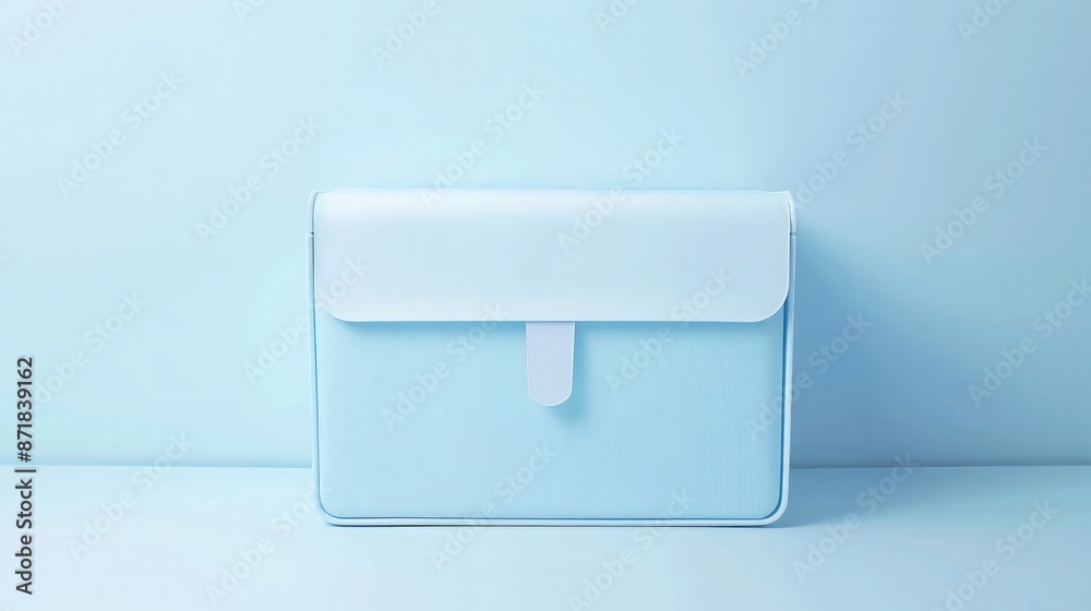 A compact and sleek foldable storage box for wardrobe use, set against a pastel blue background. Perfect for maximizing space and keeping items neatly organized. A compact and sleek foldable storage box for wardrobe use, set against a pastel blue background. Perfect for maximizing space and keeping items neatly organized.