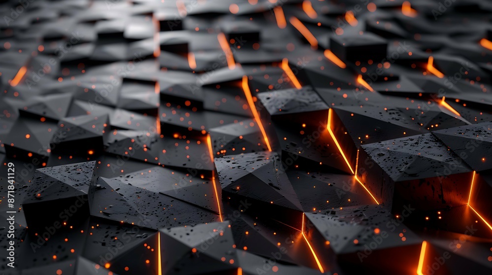 Fototapeta premium Dynamic Futuristic 3D Environment, Realistic Texture Sci-Fi Background