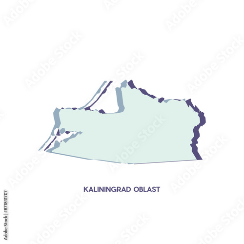 Kaliningrad Oblast Map - World Map International vector template. Russia region silhouette vector illustration