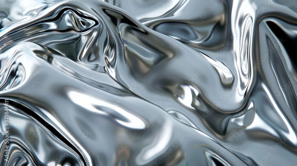 shinny silver color waves background on white backdrop shinny silver color waves background on white backdrop