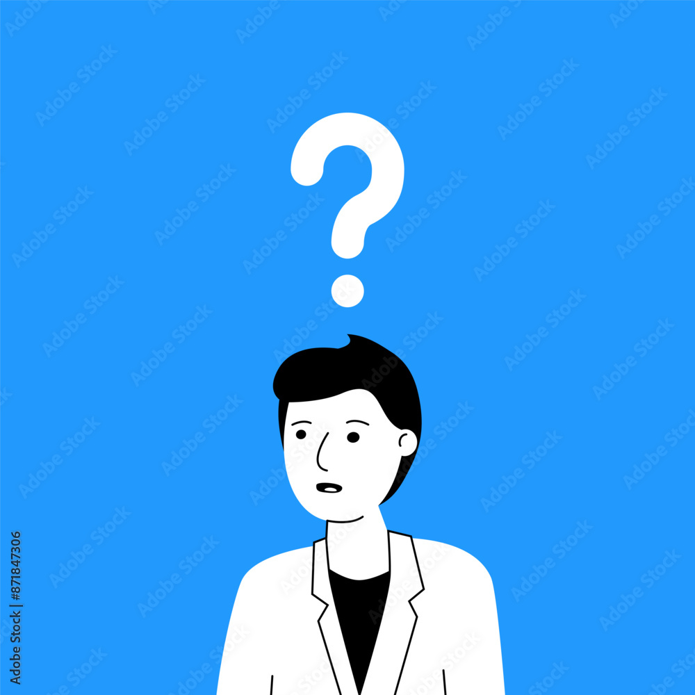 man with big doubt or difficult decision man with big doubt or difficult decision