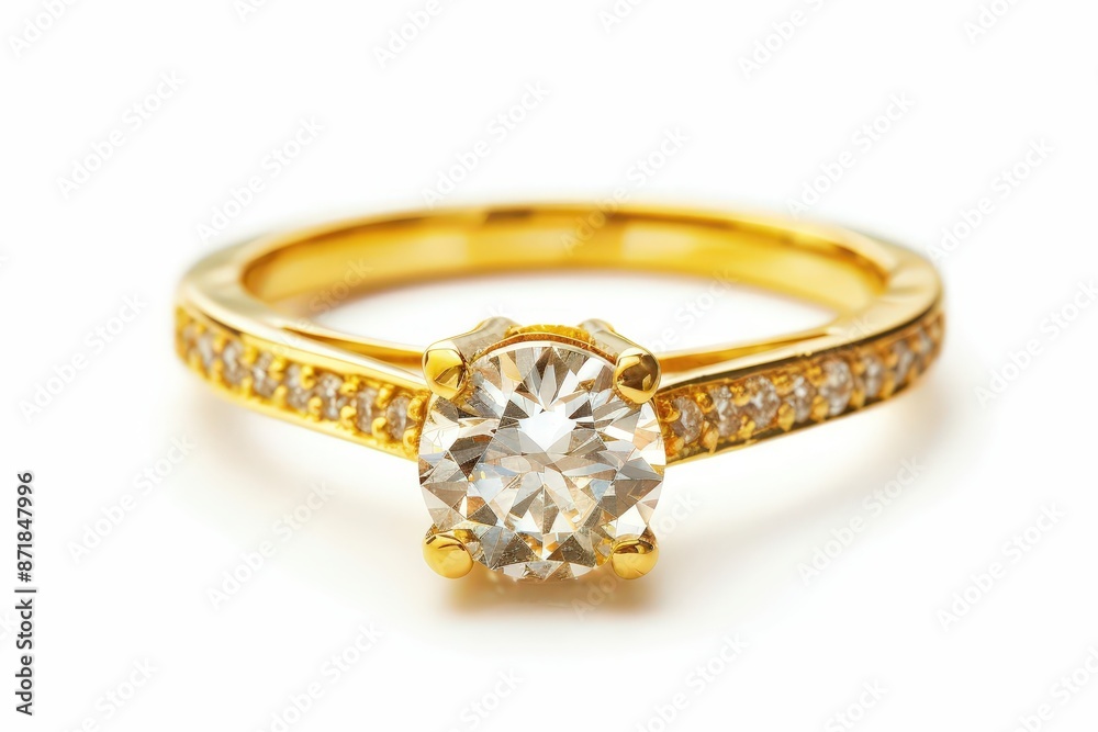 Diamond Engagement Ring in Gold Diamond Engagement Ring in Gold
