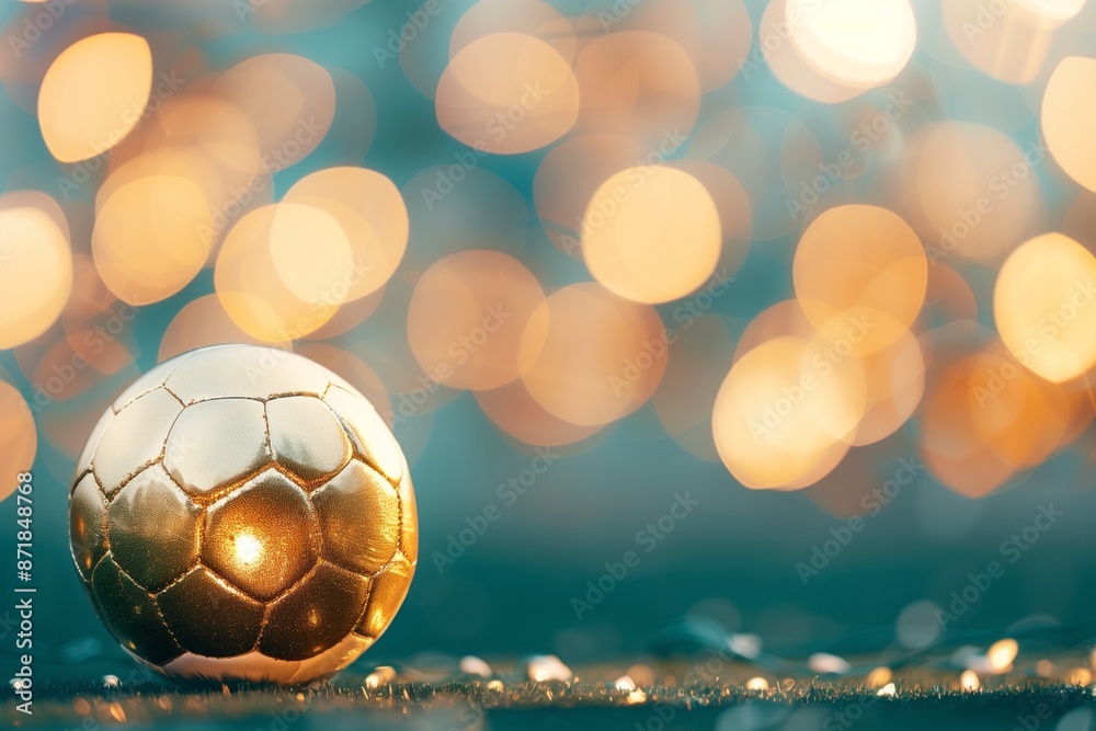 Fototapeta premium golden soccer ball