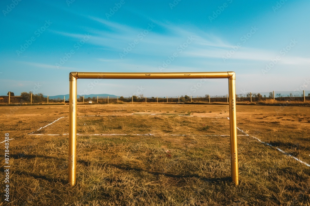 Fototapeta premium football field and fence