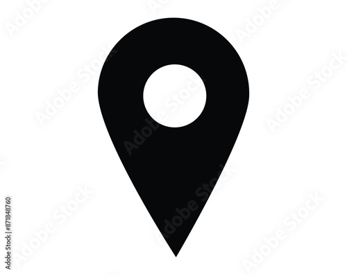 Navigation icon , map pin vector 