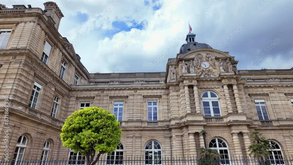 Front view of the Luxembourg Palace Royal residence in Paris, France Front view of the Luxembourg Palace Royal residence in Paris, France