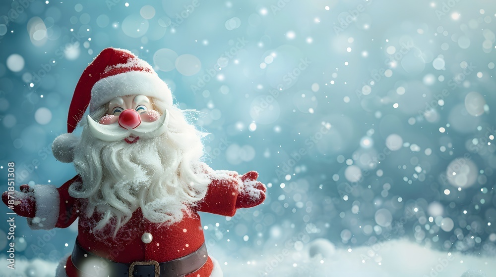 Merry christmas design with cute santa claus over blue background. Merry christmas design with cute santa claus over blue background.