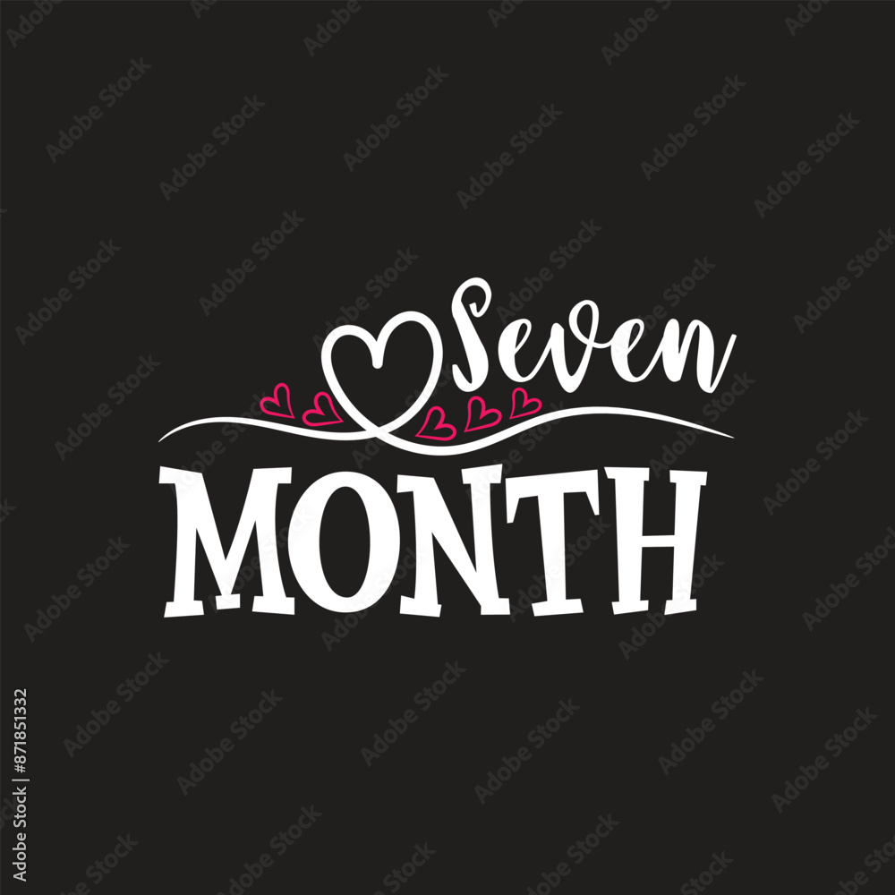 Obraz premium Seven month, hello world