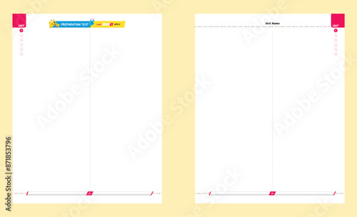 Exam book template. photo