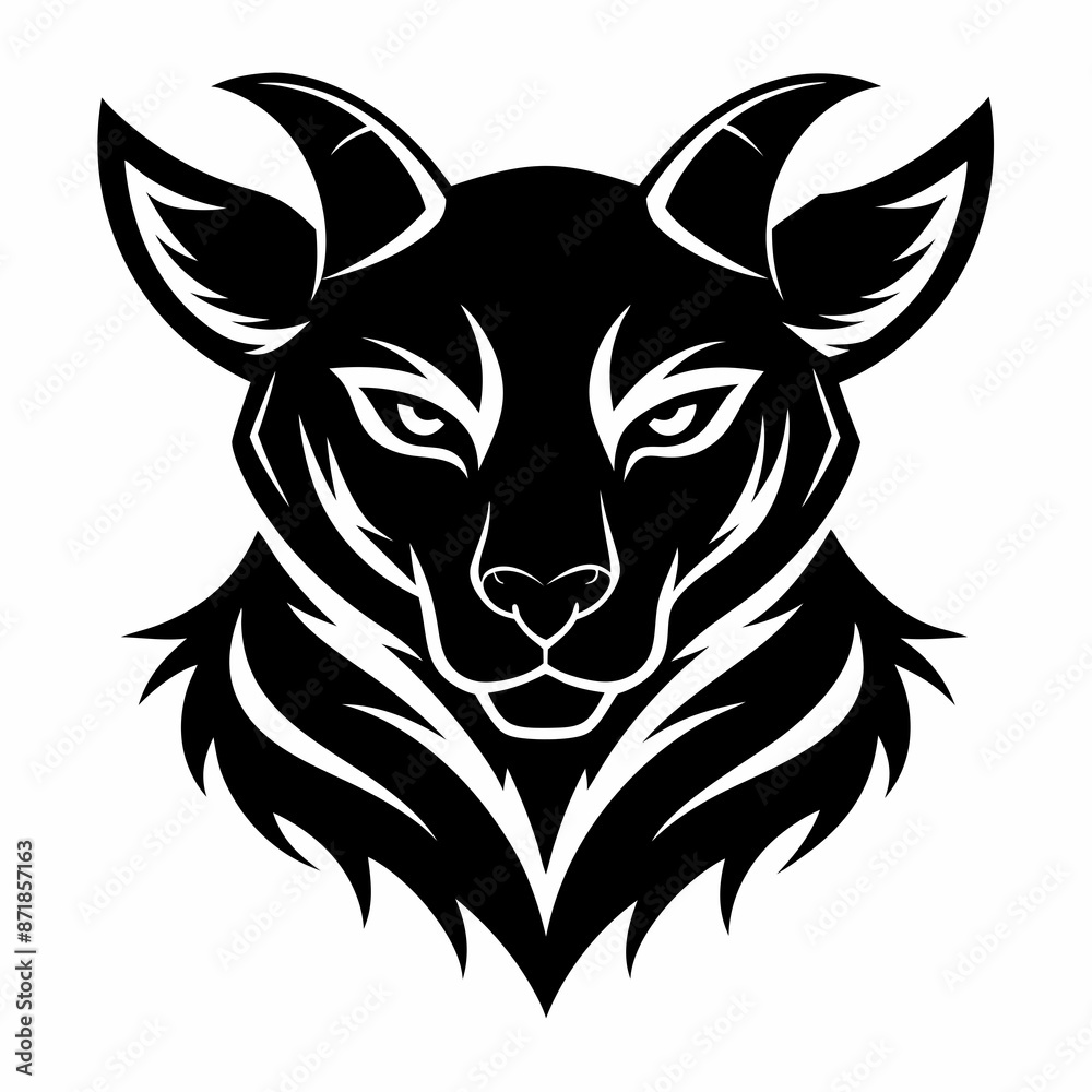 Animal logo icon black shape white background Animal logo icon black shape white background