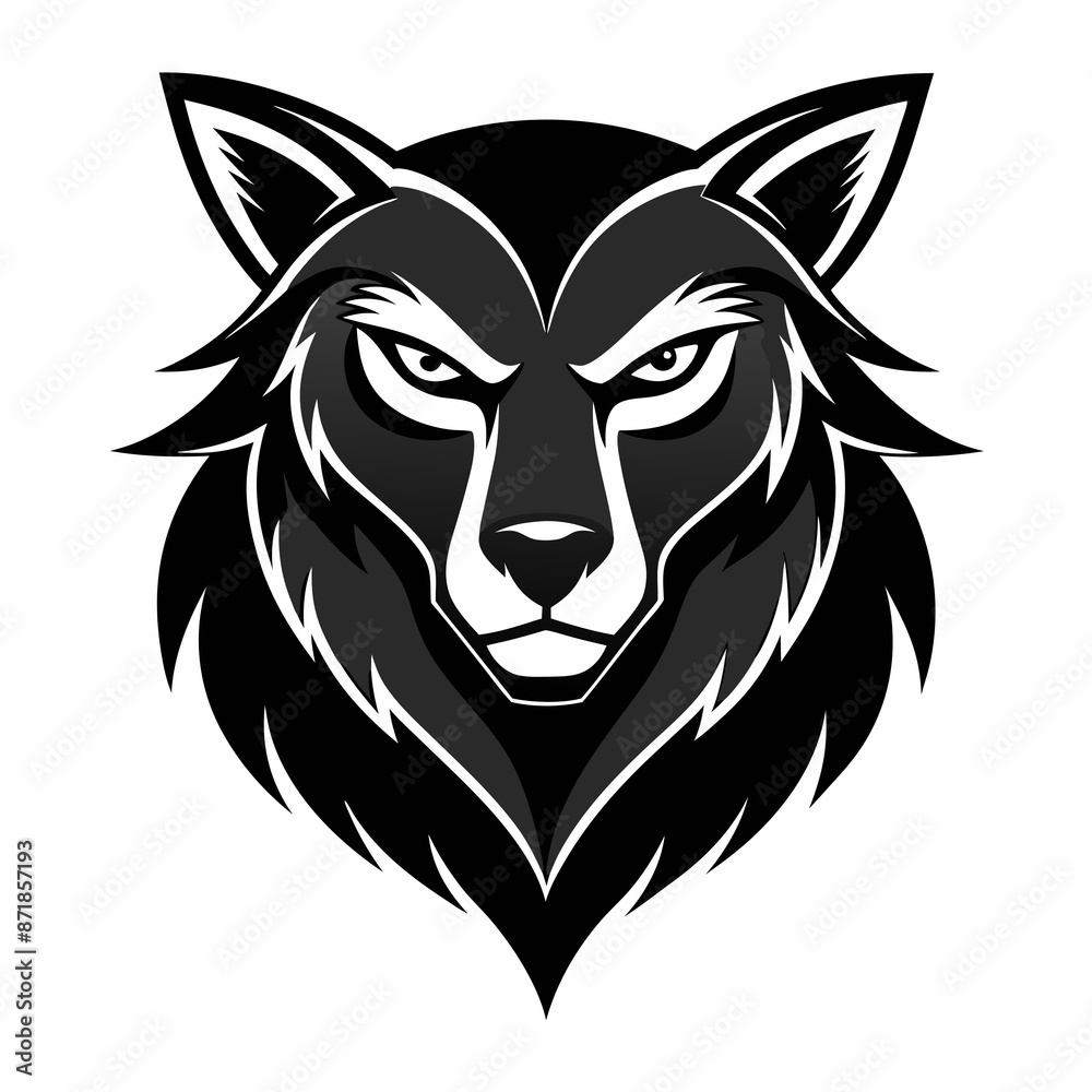 Animal logo icon black shape white background