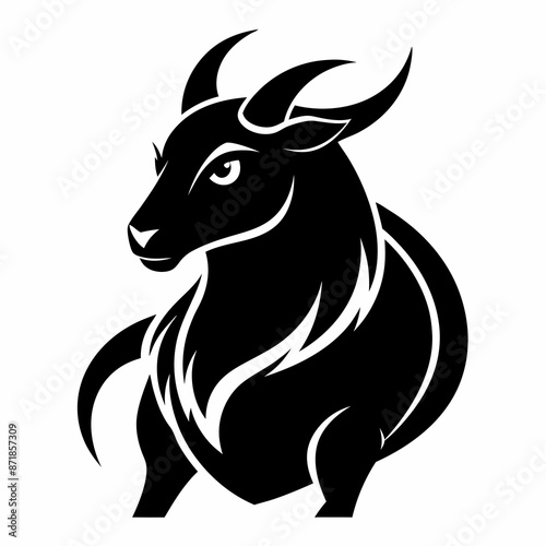 Animal logo icon black shape white background