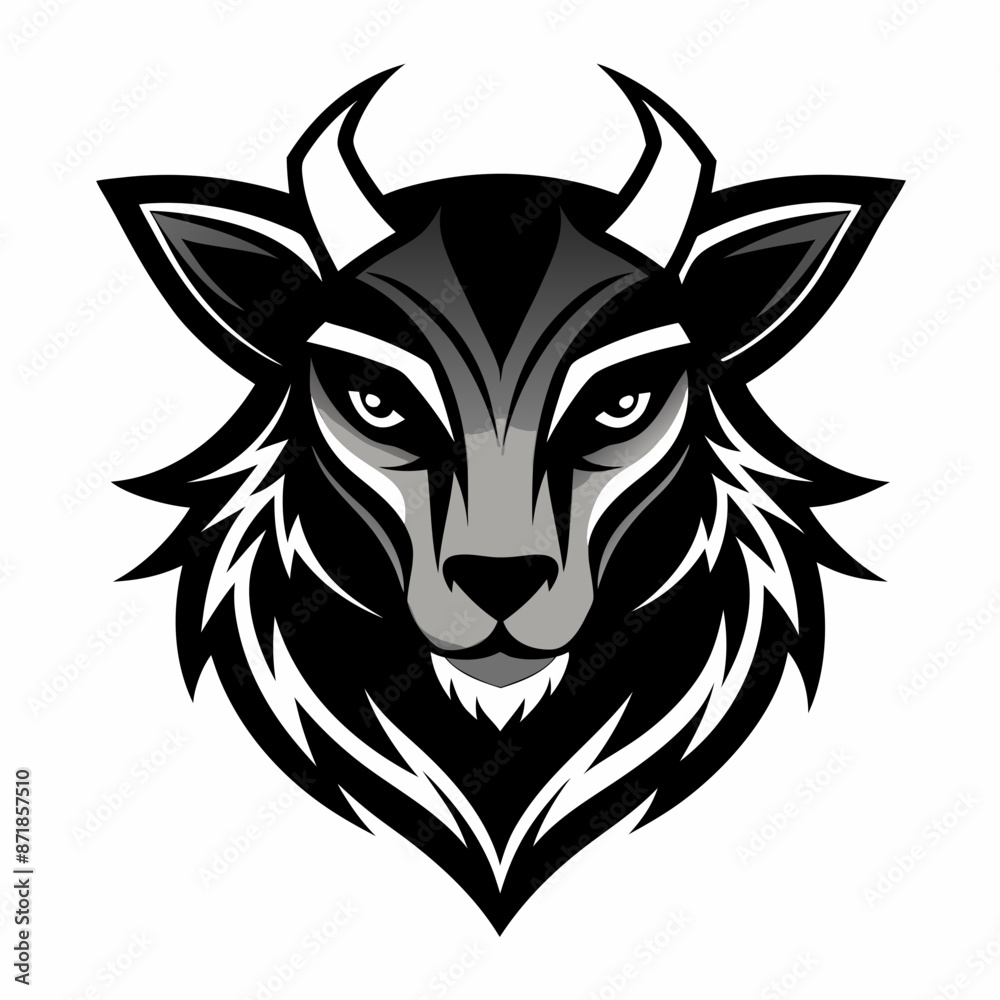Animal logo icon black shape white background Animal logo icon black shape white background