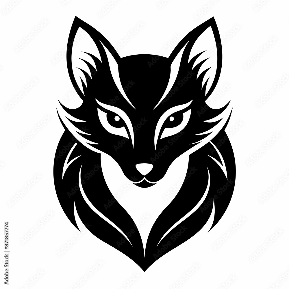 Animal logo icon black shape white background Animal logo icon black shape white background