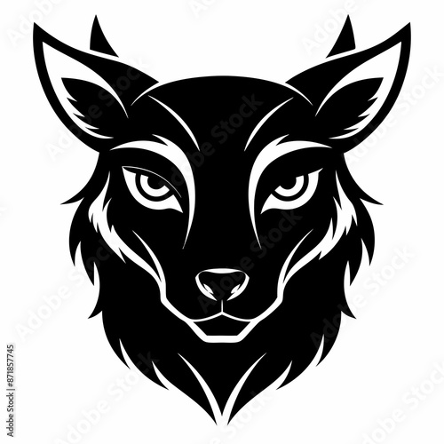 Animal logo icon black shape white background