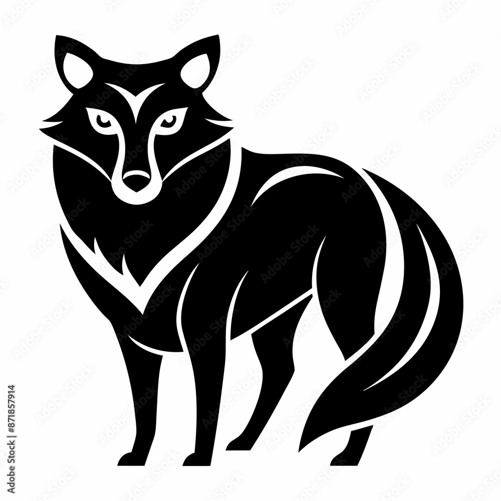 Animal logo icon black shape white background Animal logo icon black shape white background