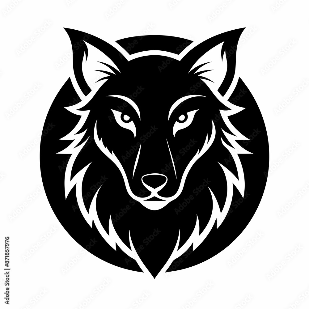 Animal logo icon black shape white background Animal logo icon black shape white background