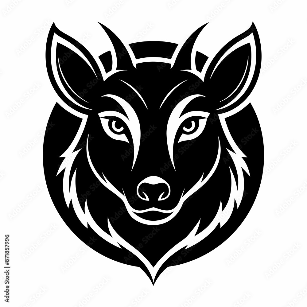 Animal logo icon black shape white background Animal logo icon black shape white background