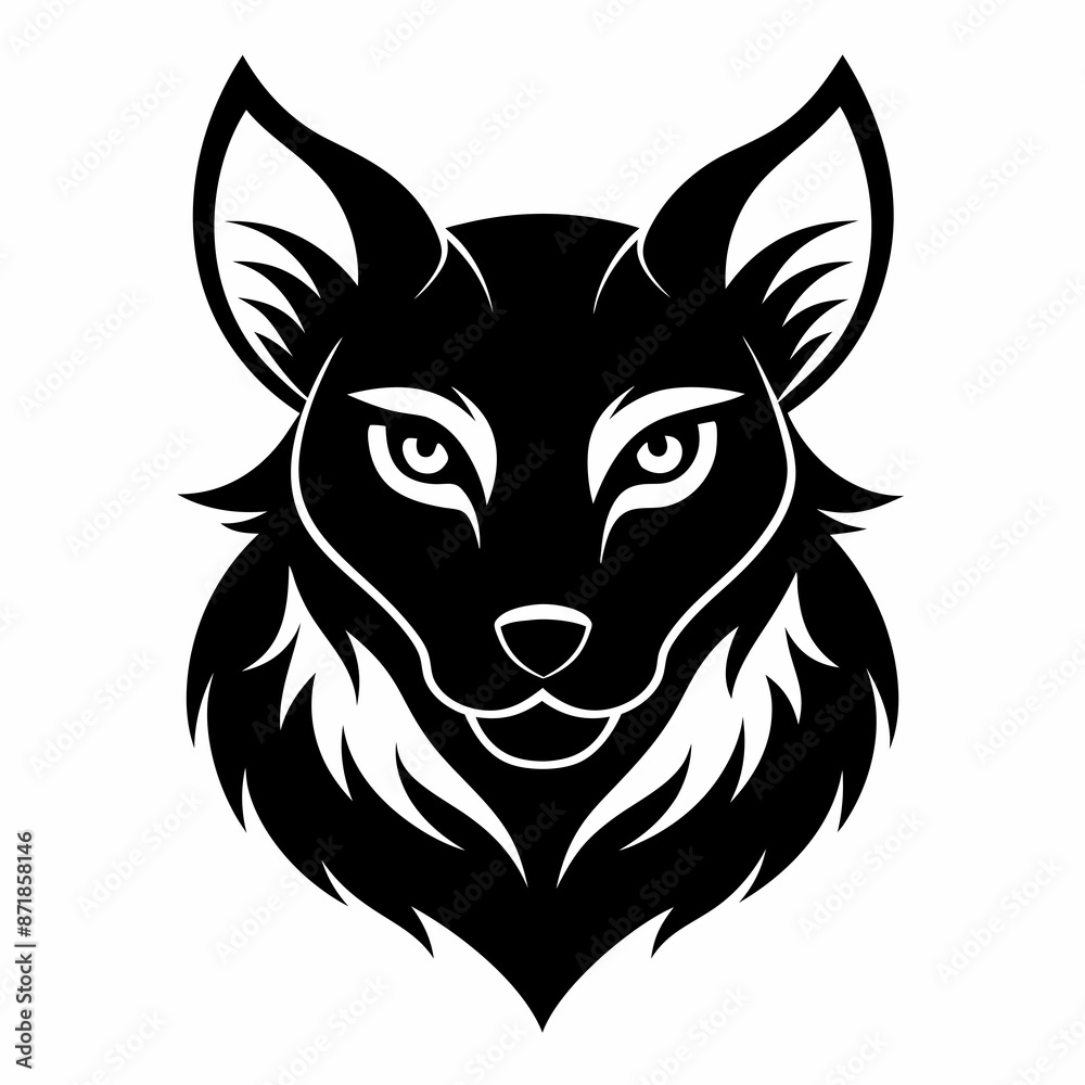 Animal logo icon black shape white background Animal logo icon black shape white background